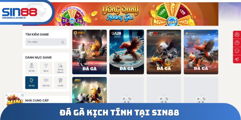 Đá gà kịch tính tại SIN88