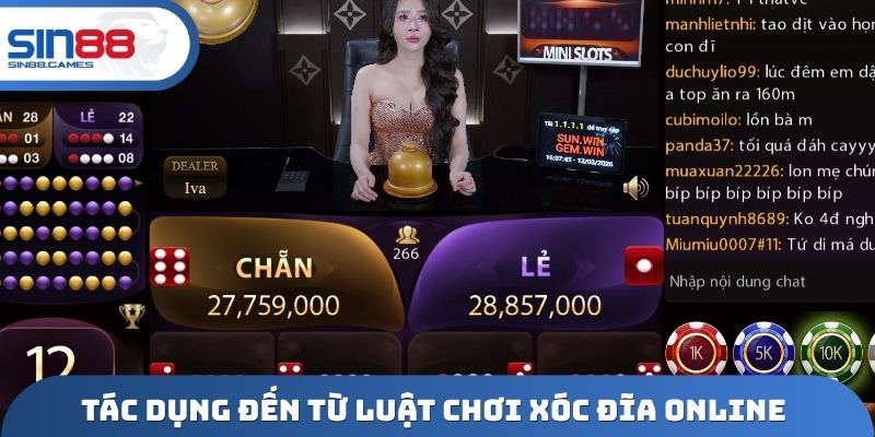 Tác dụng đến từ luật chơi xóc đĩa Online