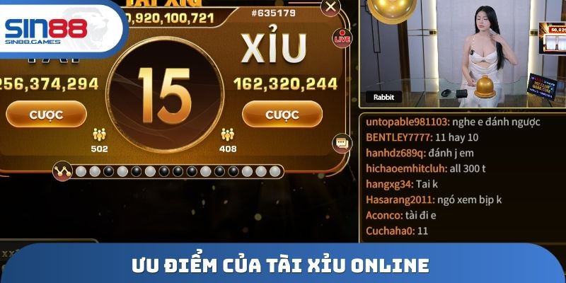 Ưu điểm của tài xỉu Online